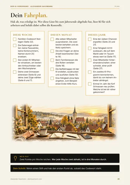 Seite „Dein Fahrplan“