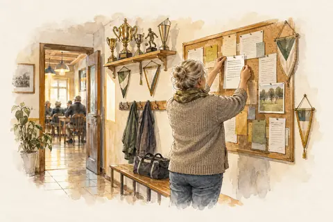Texte für einen Verein am Schreibtisch
