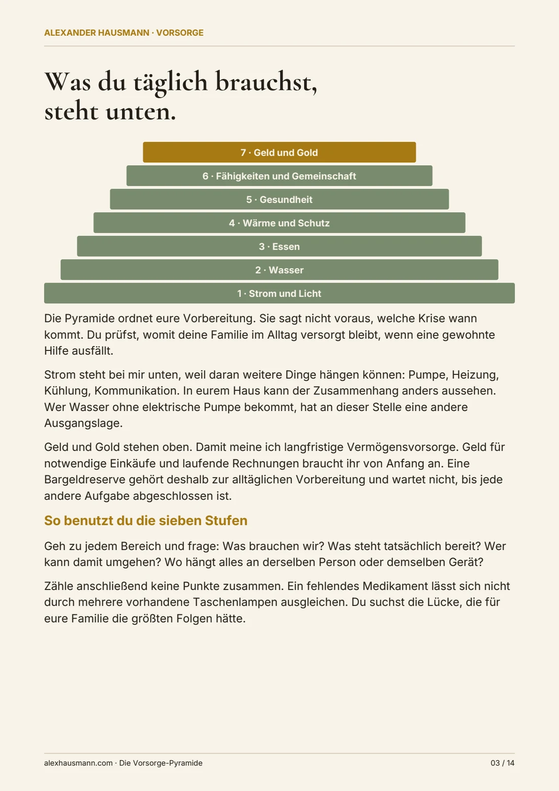 Die sieben Stufen