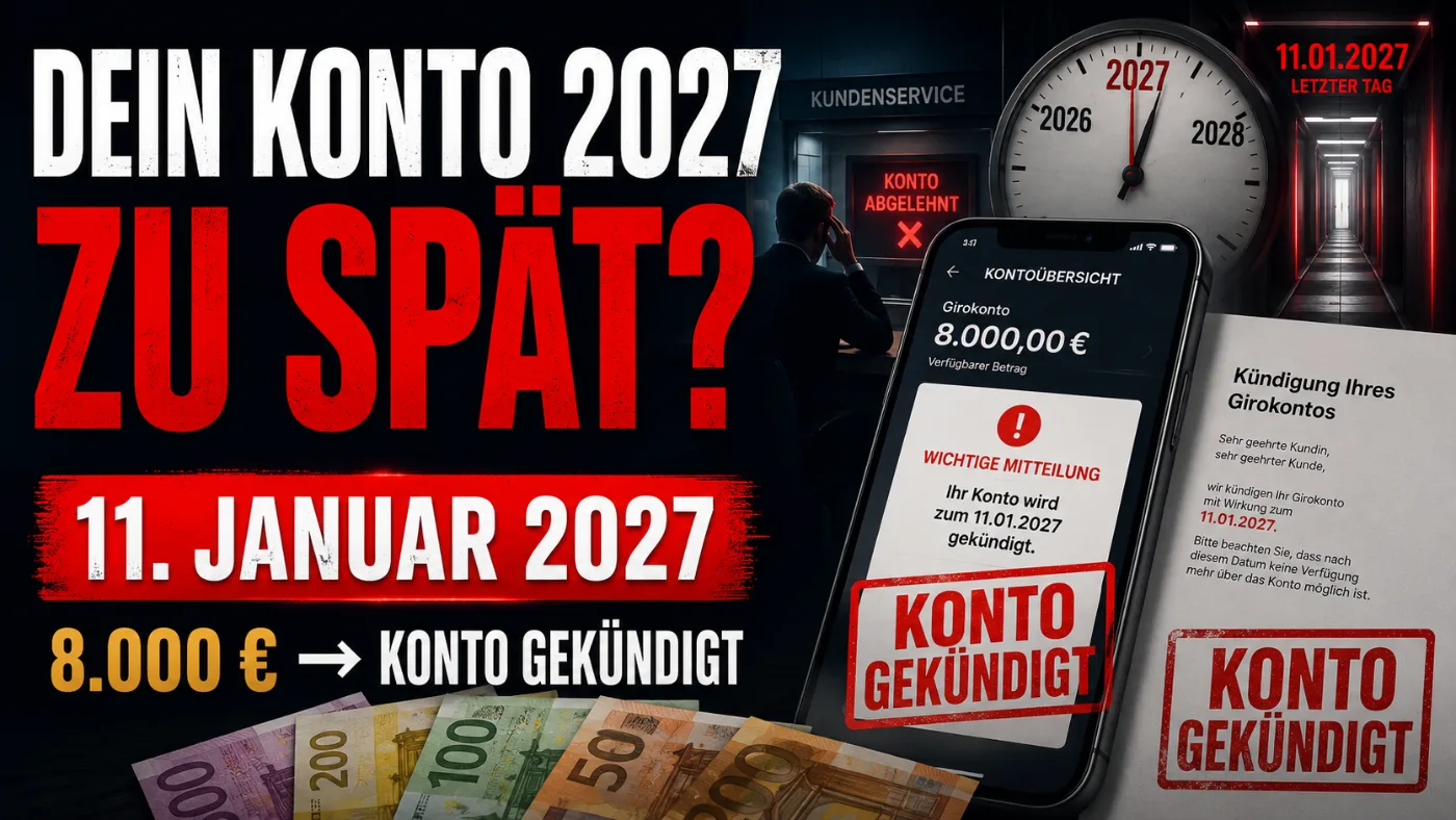 8.000 Euro, die kein Verbrechen waren — und Kein EU-Auslandskonto mehr ab 11.01.27?