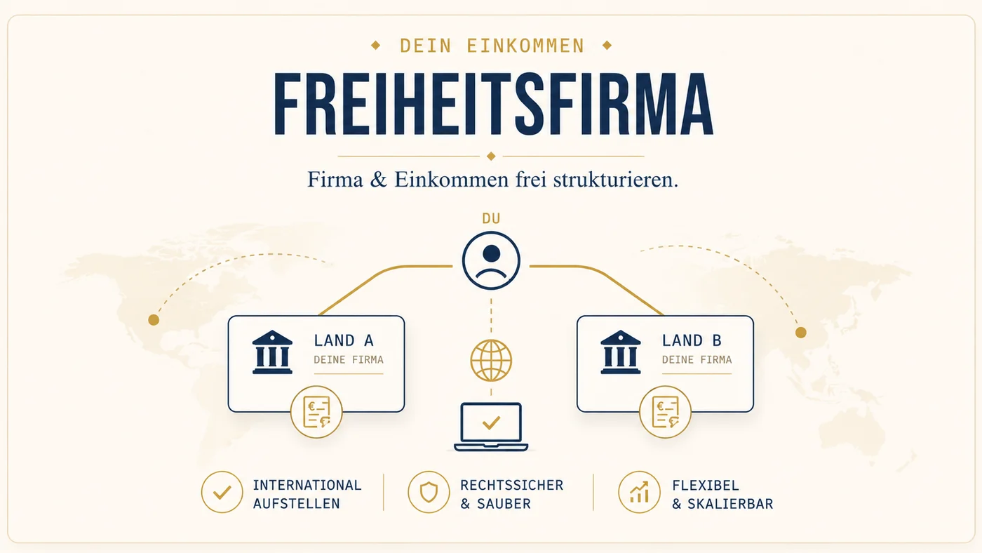 Struktur über zwei Länder: oben die eigene Person, darunter je eine Gesellschaft in Land A und Land B